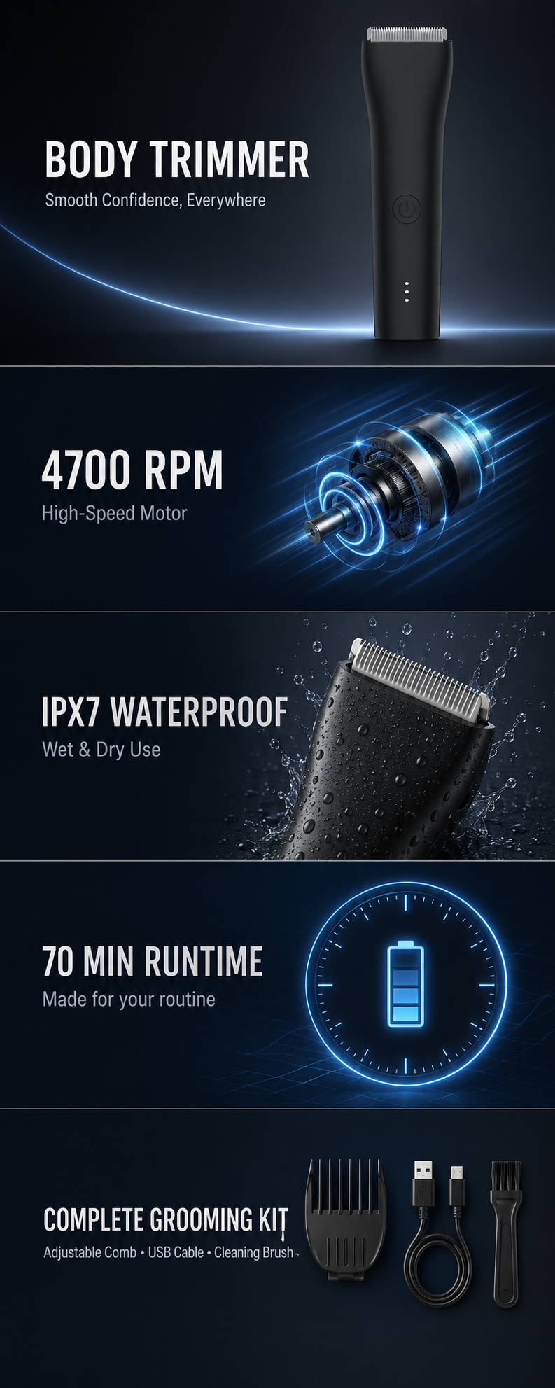 AIMEI HC-W068 body trimmer OEM product detail image A.